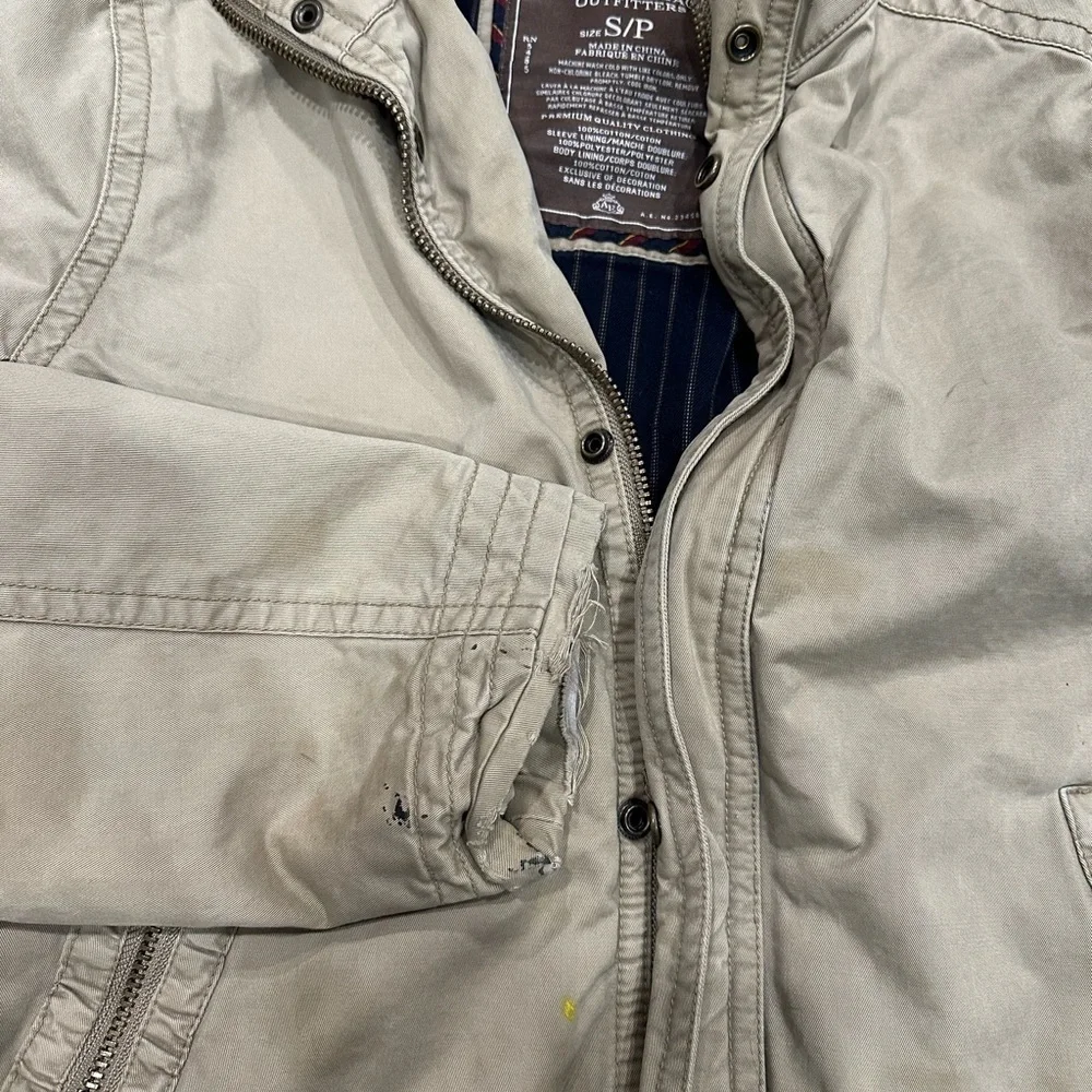 American Eagle Work Jacket Small Lined Shop Chore Vintage Detroit Chore Distress